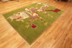 Whole View of Vintage Indian Green Dragon Design Area Rug 72843 by Nazmiyal Antique Rugs