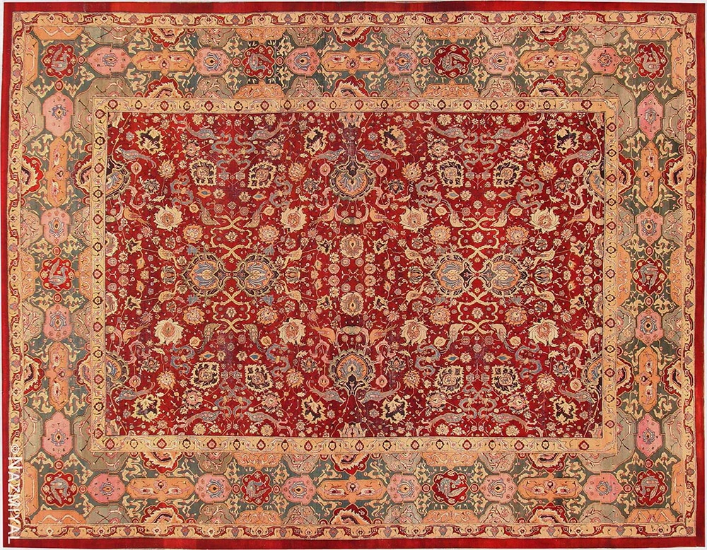 Antique Indian Agra 19th Century Rug Antique Indian Agra 19th Century Rug 41269 Nazmiyal Antique Rugs