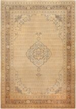 Antique Floral Haji Jalili Persian Tabriz 72693 by Nazmiyal Antique Rugs