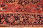 Border of Antique Geometric Medallion Persian Heriz 72877 by Nazmiyal Antique Rugs