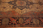 Border of Classic Fine Antique Persian Kashan Mohtasham Rug 72454 by Nazmiyal Antique Rugs