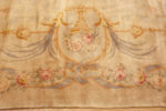Border of Large Floral Antique French Savonnerie Carpet 49848 by Nazmiyal Antique Rugs