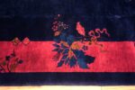 Border of Vivid Blue Antique Chinese Art Deco Area Rug 72884 by Nazmiyal Antique Rugs