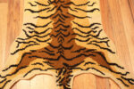 Bottom of Vintage Tiger Animal Pelt Design Rug 72896 by Nazmiyal Antique Rugs