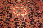 Close Up of Antique Geometric Medallion Persian Heriz 72877 by Nazmiyal Antique Rugs