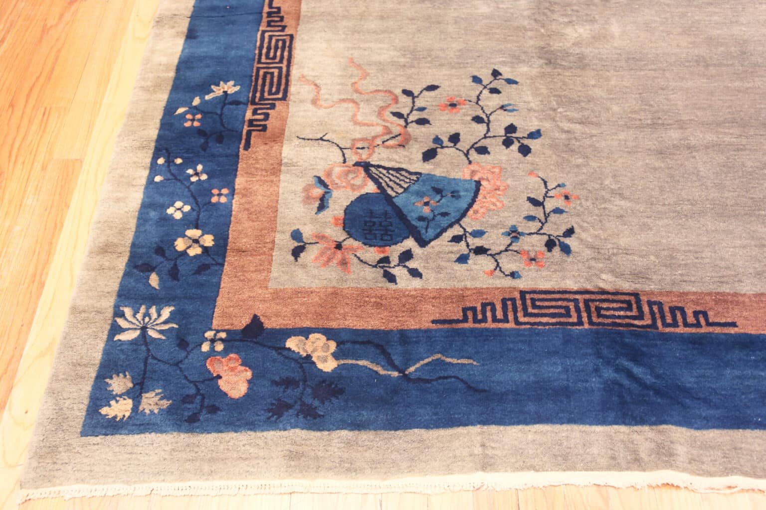Antique Chinese Art Deco Medallion Rug by Nazmiyal Rugs