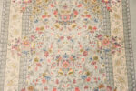 Details of Vintage Persian Qum Silk Floral Medallion Hallway Runner Rug 72788 by Nazmiyal Antique Rugs