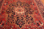 Medallion of Antique Geometric Medallion Persian Heriz 72877 by Nazmiyal Antique Rugs