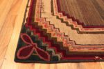 Motif of Small Beautiful Antique American Hooked Rug 2698 by Nazmiyal Antique Rugs