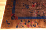 Side of Antique Chinese Art Deco Brown Rug 72893 by Nazmiyal Antique Rugs