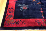 Side of Vivid Blue Antique Chinese Art Deco Area Rug 72884 by Nazmiyal Antique Rugs