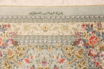 Signature of Vintage Persian Qum Silk Floral Medallion Hallway Runner Rug 72788 by Nazmiyal Antique Rugs