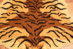 Texture of Vintage Tiger Animal Pelt Design Rug 72896 by Nazmiyal Antique Rugs