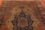 Top of Classic Fine Antique Persian Kashan Mohtasham Rug 72454 by Nazmiyal Antique Rugs