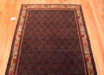 Top of Fine Small Antique Blue Persian Herati Design Senneh Rug 72452 by Nazmiyal Antique Rugs