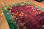Top of Open Field Antique Chinese Art Deco Floral Rug 72879 by Nazmiyal Antique Rugs