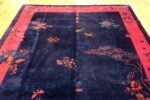 Top of Vivid Blue Antique Chinese Art Deco Area Rug 72884 by Nazmiyal Antique Rugs