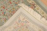 Weave of Vintage Persian Qum Silk Floral Medallion Hallway Runner Rug 72788 by Nazmiyal Antique Rugs