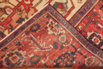 Weave of Central Medallion Geometric Antique Persian Serapi Area Rug 72872 by Nazmiyal Antique Rugs