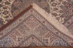 Weave of Classic Ivory and Blue Fine Silk and Wool Vintage Persian Nain Rug 72463 by Nazmiyal Antique Rugs