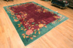 Whole View of Open Field Antique Chinese Art Deco Floral Rug 72879 by Nazmiyal Antique Rugs