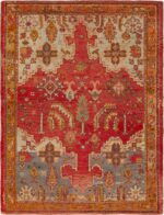 Antique Tribal Weeping Willow Design Turkish Oushak Rug 72974 by Nazmiyal Antique Rugs