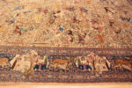 Border of Fine Large Antique Persian Tabriz Hunting Scene Rug 72897 by Nazmiyal Antique Rugs