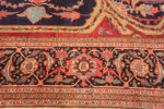 Border of Oversized Antique Persian Heriz Serapi Rug 72694 by Nazmiyal Antique Rugs