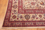 Corner of Large Vintage Persian Kashan Floral Rug 72971 by Nazmiyal Antique Rugs