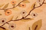 Detail Flower Of Antique Floral American Hooked Rug 72968 by Nazmiyal Antique Rugs
