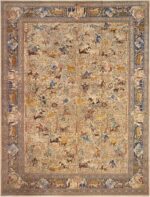 Fine Large Antique Persian Tabriz Hunting Scene Rug 72897 by Nazmiyal Antique Rugs