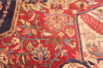 Florals of Oversized Antique Persian Heriz Serapi Rug 72694 by Nazmiyal Antique Rugs
