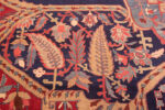 Leaves of Oversized Antique Persian Heriz Serapi Rug 72694 by Nazmiyal Antique Rugs