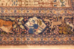 Motifs of Fine Large Antique Persian Tabriz Hunting Scene Rug 72897 by Nazmiyal Antique Rugs