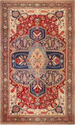 Oversized Antique Persian Heriz Serapi Rug 72694 by Nazmiyal Antique Rugs