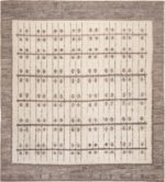 Square Shape Modern Boho Chic Area Rug 61128 by Nazmiyal Antique Rugs