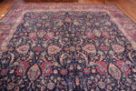 Top of Oversized Antique Persian Kerman Floral Sickle Design Rug 72979 by Nazmiyal Antique Rugs