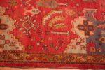 Border of Antique Tribal Weeping Willow Design Turkish Oushak Rug 72974 by Nazmiyal Antique Rugs