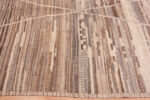 Border of Large Room Size Tribal Geometric Earth Tone Color Modern Minimalist Rug 11708 by Nazmiyal Antique Rugs