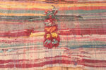 Border of Multicolored Vintage Moroccan Boucherouite Kilim Rug 73003 by Nazmiyal Antique Rugs