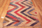 Bottom of Colorful Vintage Moroccan Zigzag Design Kilim Rug 72993 by Nazmiyal Antique Rugs