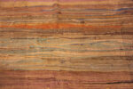 Close Up of Artistic Earth Tones Vintage Moroccan Kilim Rug 73021 by Nazmiyal Antique Rugs