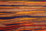 Close Up of Hallway Size Artistic Vintage Moroccan Colorful Kilim Rug 73022 by Nazmiyal Antique Rugs