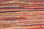 Close Up of Striped Jewel Tones Vintage Moroccan Flatweave Rug 73007 by Nazmiyal Antique Rugs