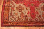 Corner of Antique Tribal Weeping Willow Design Turkish Oushak Rug 72974 by Nazmiyal Antique Rugs