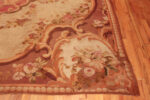 Corner of Large Antique 19th Century French Aubusson Rug 72902 by Nazmiyal Antique Rugs