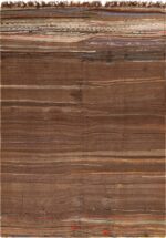Earthy Tones Primitive Vintage Moroccan Kilim 73015 by Nazmiyal Antique Rugs