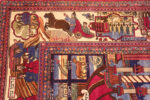 Joseph of Silk Antique Persian Kashan Judaica Pictorial Rug 73035 by Nazmiyal Antique Rugs