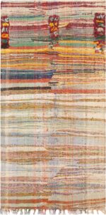 Multicolored Vintage Moroccan Boucherouite Kilim Rug 73003 by Nazmiyal Antique Rugs