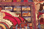 Noah's Ark of Silk Antique Persian Kashan Judaica Pictorial Rug 73035 by Nazmiyal Antique Rugs